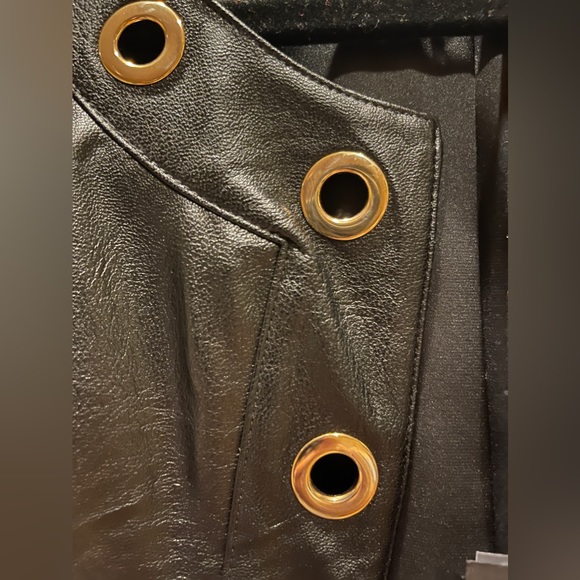 NWT Faux Leather cropped jacket made in Italy! Size 48 European - Picture 6 of 7